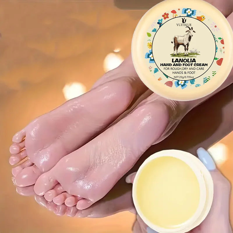 YUITIKUE Hand and Foot Cream, Lanolin Moisturizing for Dry and Rough Skin, Deep Nourishment, Winter Care, Soothes Feet, 20g