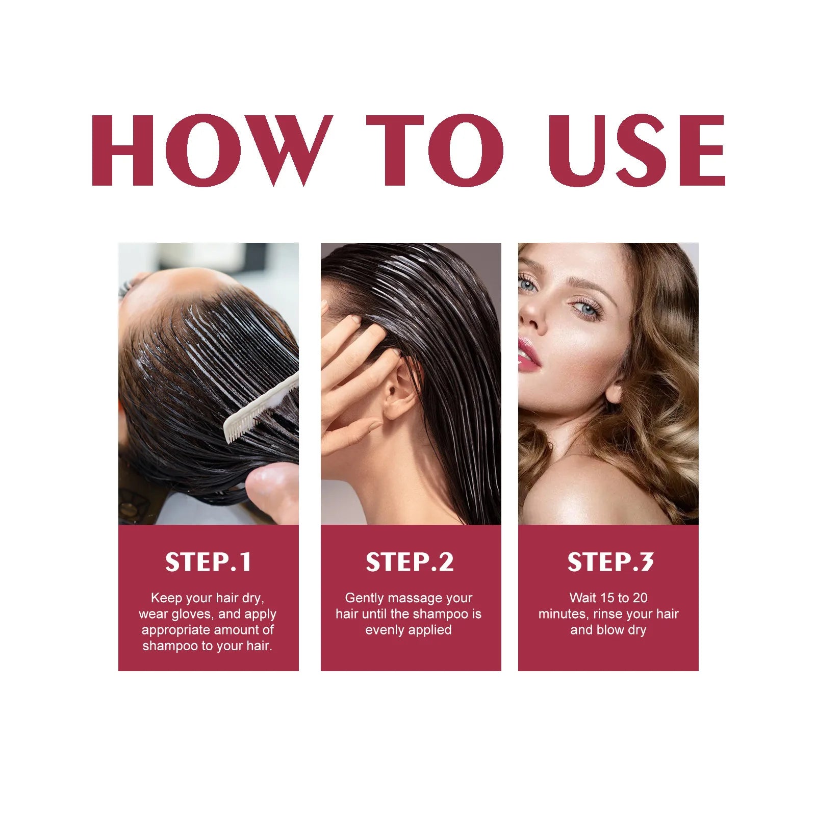 100ml Gray Color Hair Dye Shampoo 3 in 1 Oil Control Clean Hair Restoration Damage Repar Professional Hair Colors Dye Shampoo