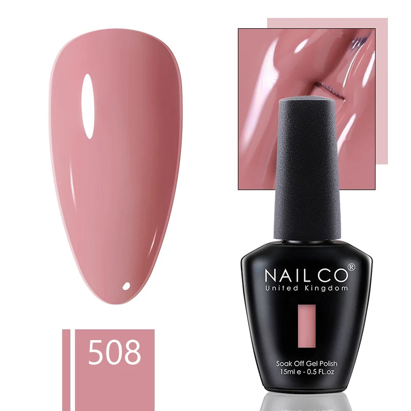 NAILCO 15ml Dark Gel Nail Polish Semi-permanent Varnish Hybrid UV Nails Art Glitter Colors Gel Polish Manicure Enamels For Nails