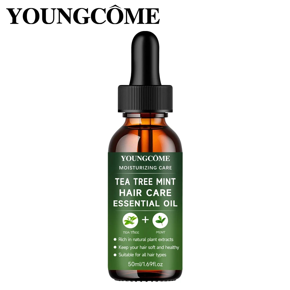 YOUNGCOME Tea Tree & Peppermint Hair Care Essential Oil: Natural Moisturizing & Nourishing Treatment for All Hair Types 2025