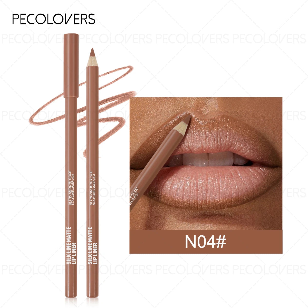 Nude Matte Lip Pencil - Long-Lasting Lip Liner & Matte Lipstick-like Texture，Perfect Christmas Gift