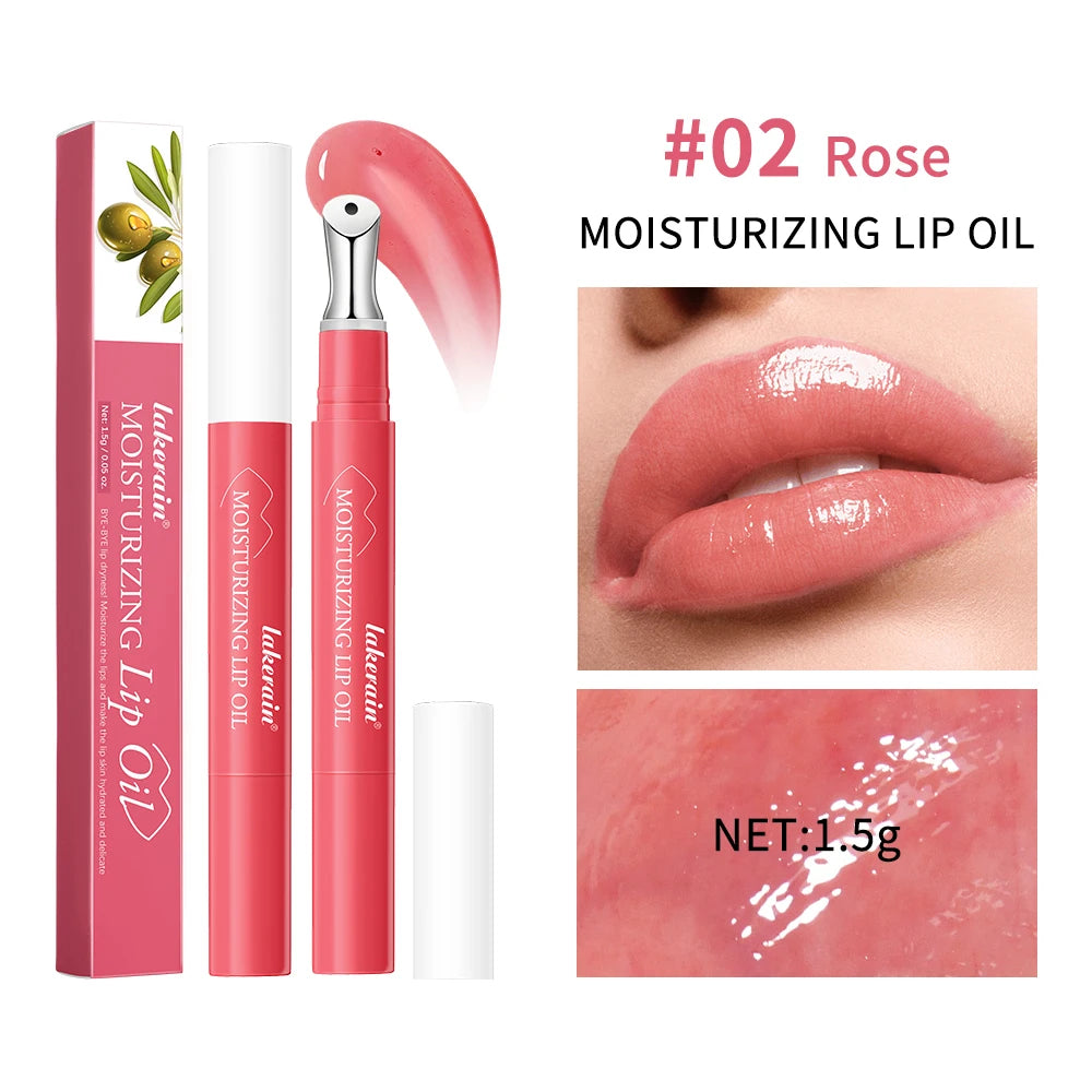 Lakerain Moisturizing Lip Oil Exfoliating Fading Lip Lines Lip Primer Before Makeup, Small Stick Lip Oil Essence Pen Design 1.5g