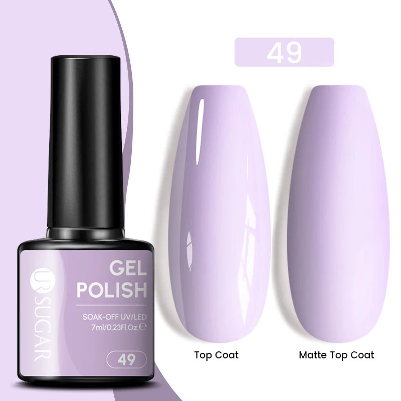 UR SUGAR 7ml Glitter UV Gel Nail Polish Glitter Sequins Soak Off UV Gel Varnish Colorful Nail Gel Polish DIY Nail Art Polish