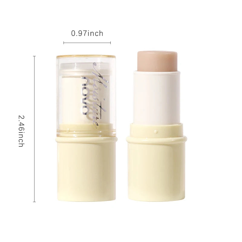 Hydrating Invisible Pore Base Makeup Stick, Moisturizing Oil-control Primer Makeup Cream, Lip balm,Brighten Modifying Skin Color