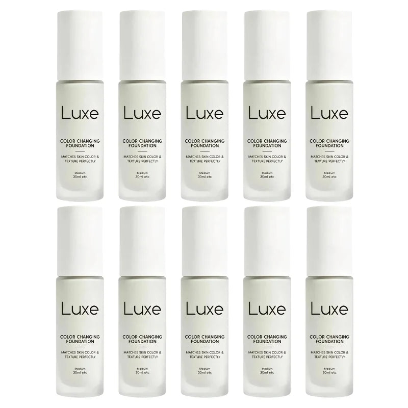 Luxe Color Changing Foundation Waterproof Sweat Proof Hydrating Tinted Sunscreen Matching Full Coverage Liquid Foundation