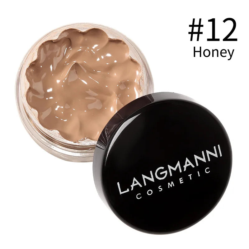 Full Coverage Liquid Concealer Waterproof Foundation Makeup Base Long Lasting Cream for Dark Circles Acne Natural Matte