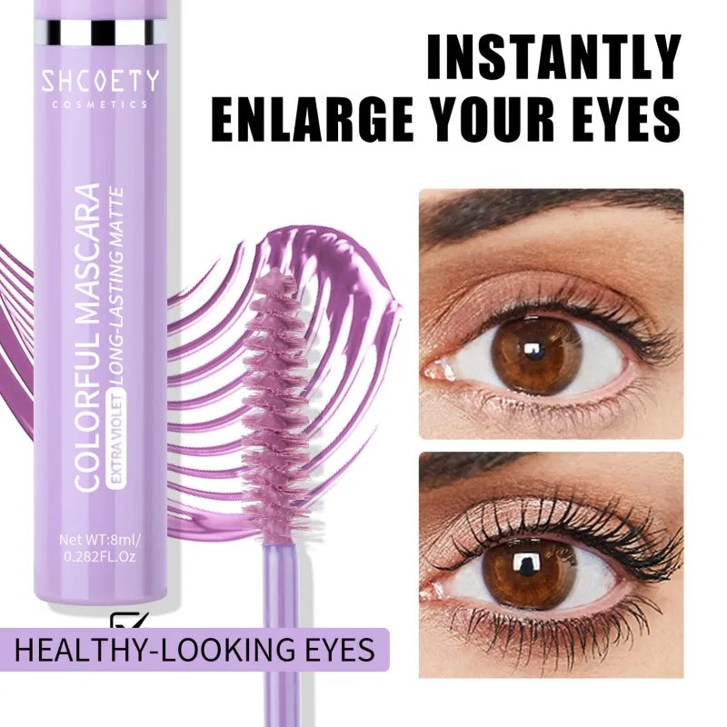 Colorful Mascara, Waterproof and Non-smudged, Slender, Thick and Curly, Christmas Stage Hot Makeup