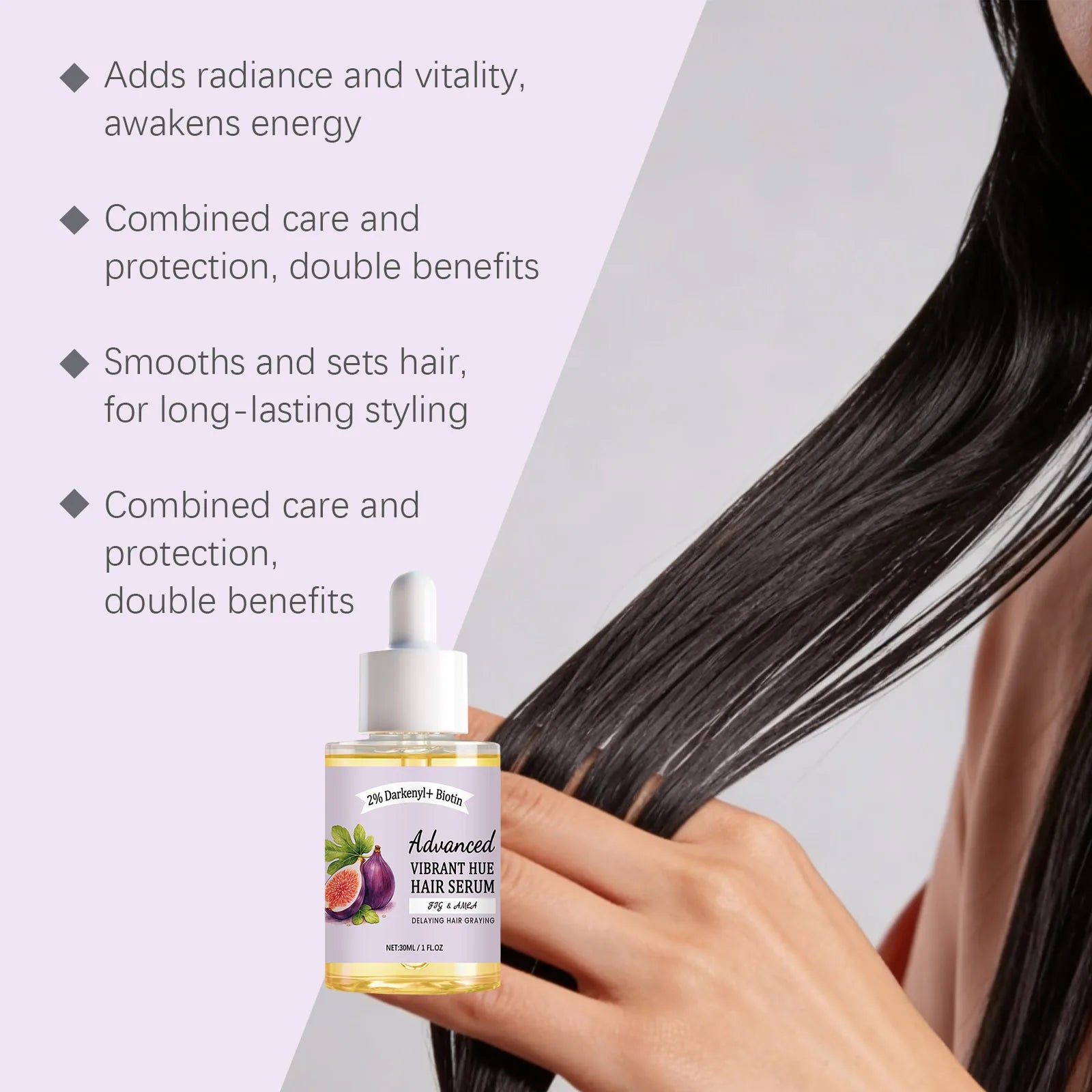 Instant Ficus Hair Essential Oil Biotin Gentle Nourishing Scalp Massage Serum Smoothing Brightening Soften Hair Care Conditioner