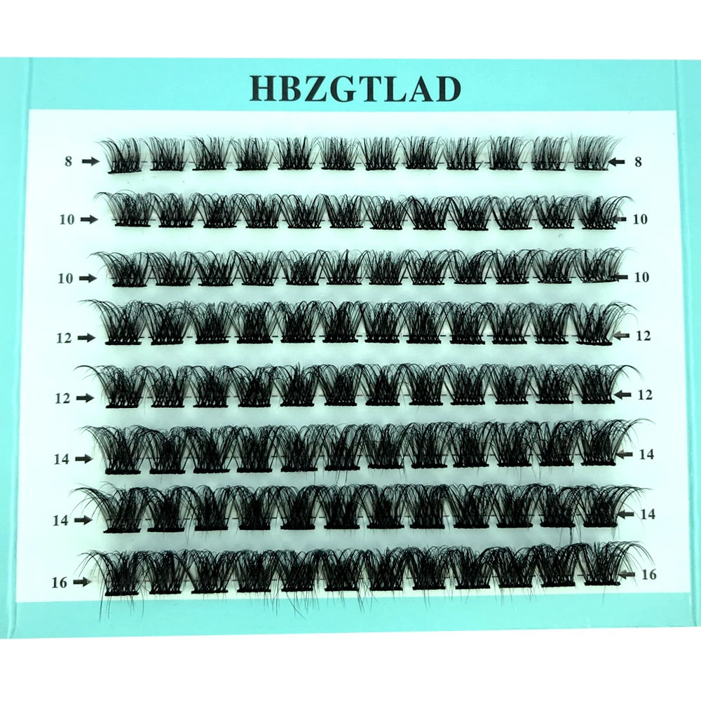 New DIY 96 Cluster Eyelash Extension Bunch Lashes Segmented Fake Lash 3D Fluffy Natural Russian Volume Individual Mink Eyelashes