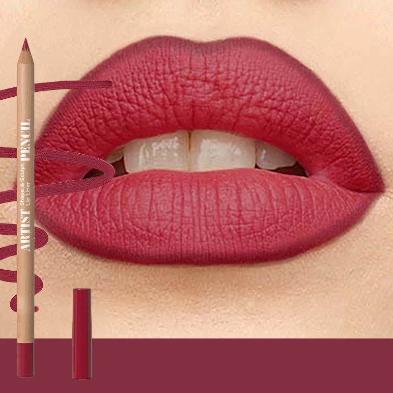 18 Color Face Secret Artist Shape Sculpt Lip Liner Pencil  Weightless Precise Liner with Super Soft Blendable Texture Matte Soft