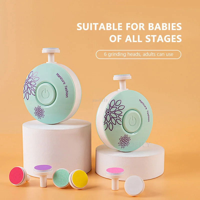 Electric Baby Nail Trimmer Kid Nail Polisher Tool Infant Manicure Scissors Hygiene Kit Set Adult Nail Clipper Cutter for Newborn