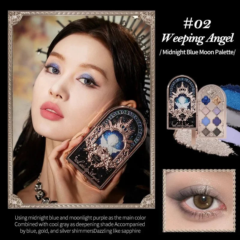Flower Knows Make Up Kit Cosmetics Full Set Strawberry Rococo  Palette Little Angel Highlighter Matte Lipstick 4Pcs Kit