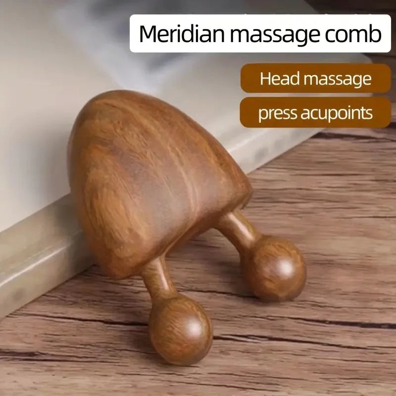 Wooden Nose Massager for Facial Relaxation and Eye Gua Sha Stick