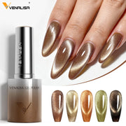 Venalisa TPO Free Hema Free 10ml Winter Nails Warm Coffee Cat Eye Nail Gel Polish Magnet Soak Off UV LED Semi Permanent Nail Gel