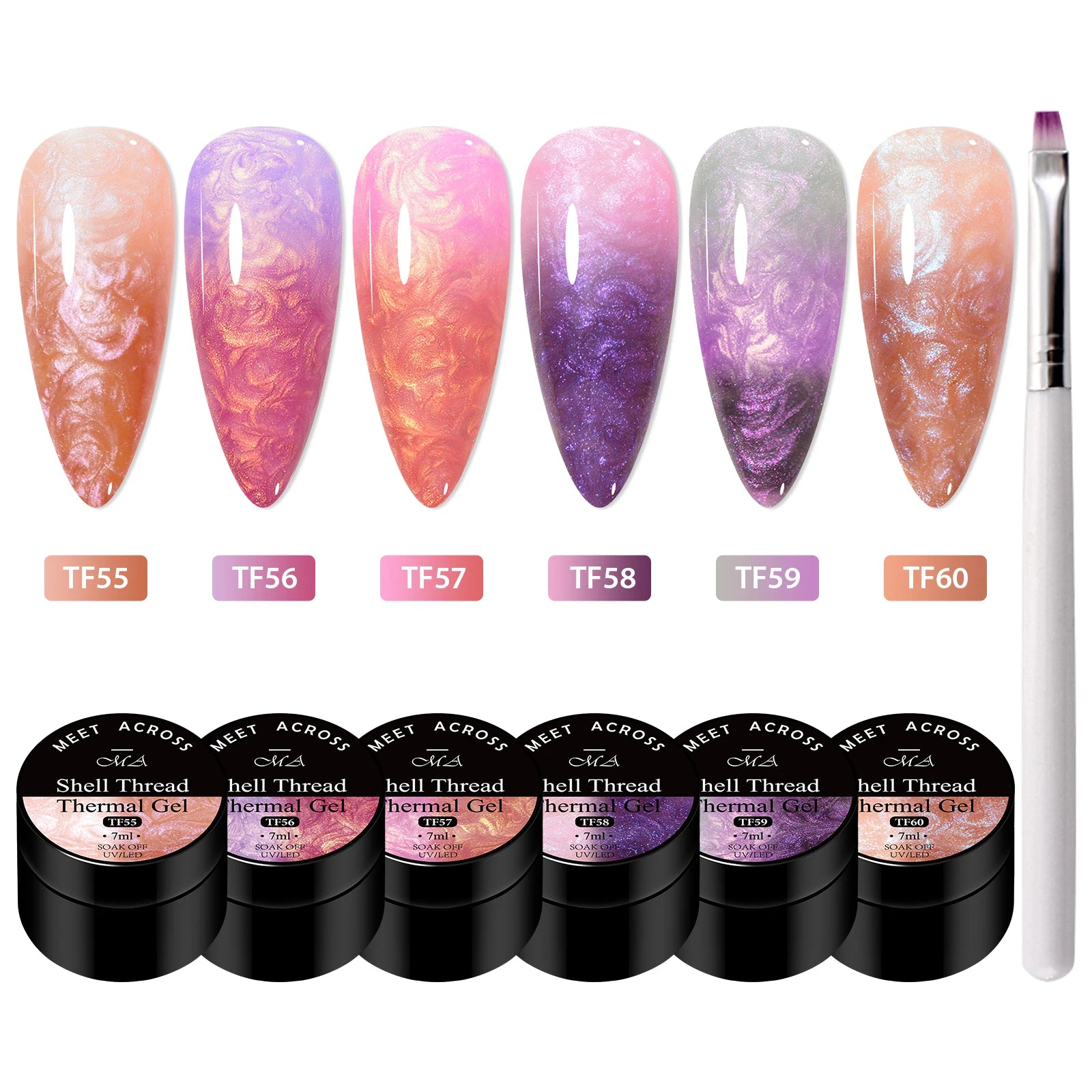 6PCS/SET Dried Flower Gel Nail Polish Set Natural Flower Fairy Nail Art Gel Soak Off UV LED Painting Varnish For Nails DIY Kit