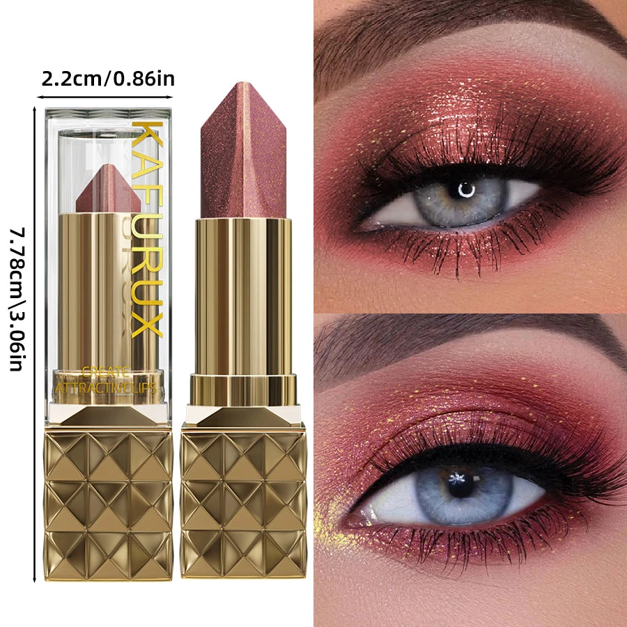 Two-tone Color Pearlescent Brown Eyeshadow 2 in 1 Pencil Stick Shimmer Eye Shadow Pen Korean Makeup Long Lasting Cosmetic Gifts