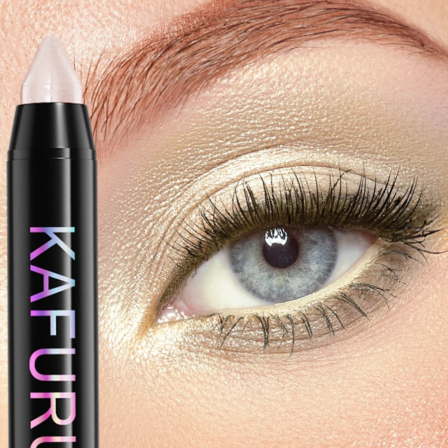 25 Colors 1PC Waterproof Eyeshadow Stick Long Lasting High Pigmented Shimmer Glitter Matte Brown Eye Shadow Korean Makeup Gifts