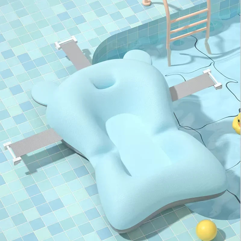 HOMFISH Baby Bath Support Pad Foldable Floating Seat Adjustable Newborn Bathing Cushion Infant Safety Net Hammock
