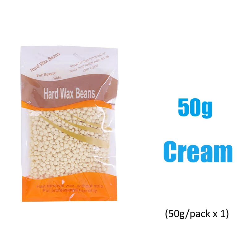 50g Hot Wax Hair Removal Depilatory Waxing Wax Beads for Wax Heater Painless for Body Hairs Removal Beans