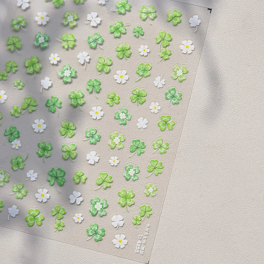 5D Jelly Flower Nail Stickers Delicate Petal Blossom Shiny Like Translucent Floral Self Adhesive Decoration Manicure Decal DIY