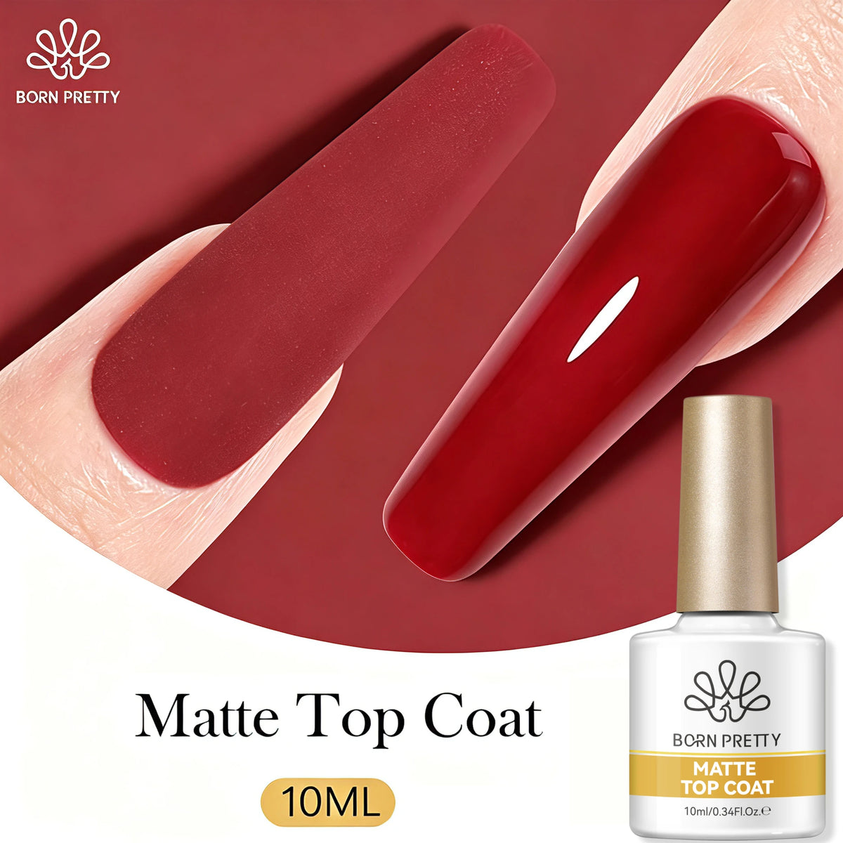 BORN PRETTY 10ml Blood Red Jelly Transparent Gel Nail Polish Wine Red Winter Color Semi Permanent Soak Off UV LED Varnish