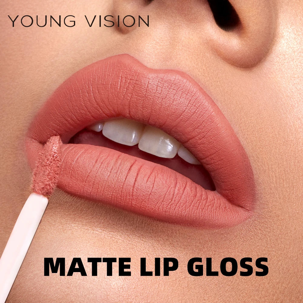 12 Color Matte Velvet Liquid Lip Gloss Long Lasting Non-Stick Cup Waterproof Intense Color Showing Lip Mud