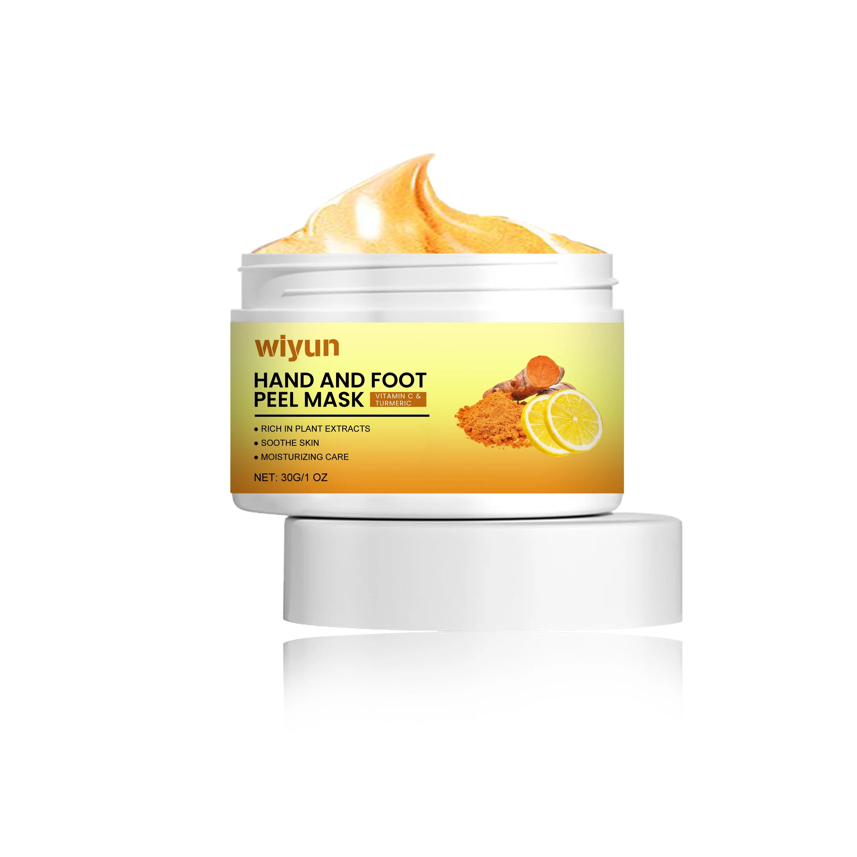 Vitamin C Turmeric Peel Mask for Hand and Foot Exfoliating Repair Dry Cracked Feet Heel Soothing Moisturizing Feet Mask Hand Spa