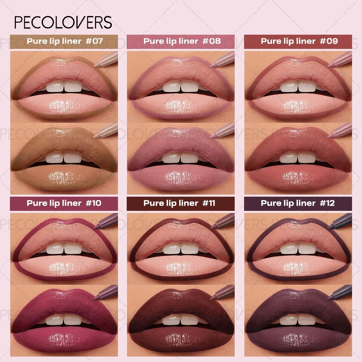 1 Piece Long-Lasting Waterproof Lip Liner Pen - Easy Coloring with Great Color Rendering for Diverse Lip Looks