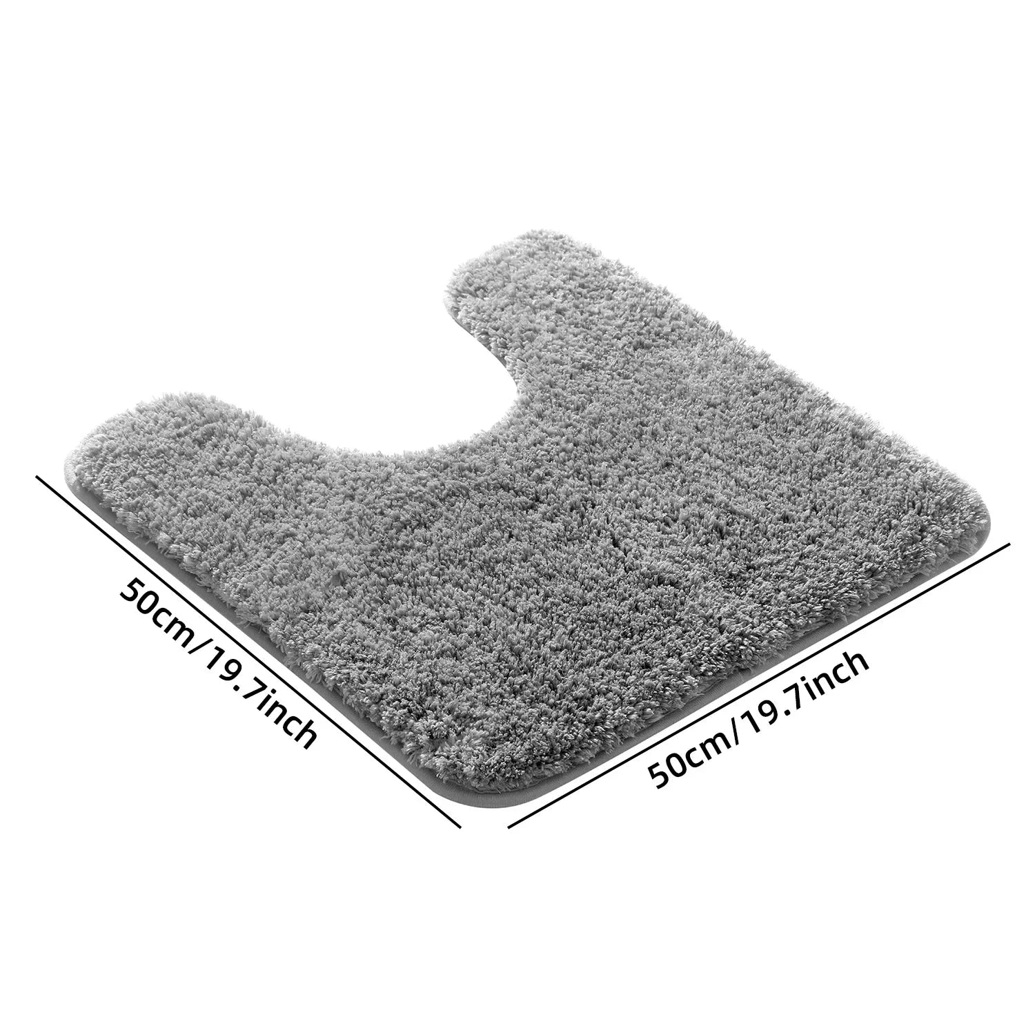 U-shaped thickened bathroom floor mat, plush material, bathtub absorbent mat, anti slip foot mat, bathroom small carpet, entranc