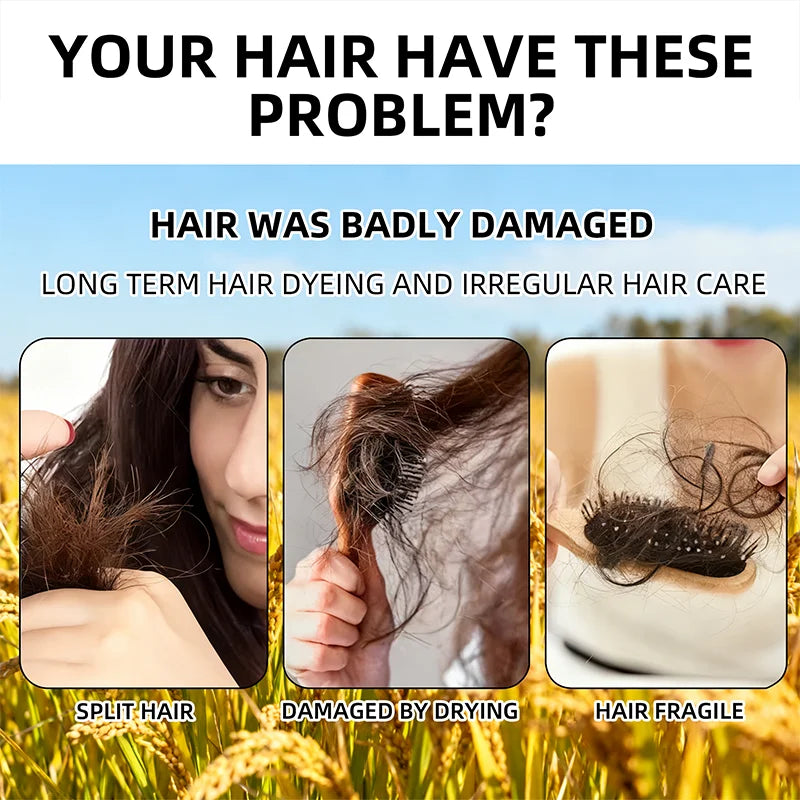 YUITIKUE Keratin Rice Shampoo 150g - Repairs Split & Damaged Hair, Moisturizes & Smooths, Delicate Foam for Fluffy Refreshment