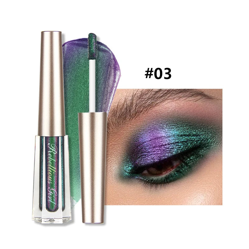 Metallic Glitter Pearlescent Eyeshadow Cream Chameleon Sparkling Liquid Eye Shadow Shimmer Brightening Diamond Highlighter