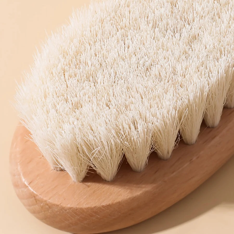 4/6pcs baby care set - Newborn scalp cleaning soft brush, beechwood bath massage comb, air cushion comb, nail clipper, cutter