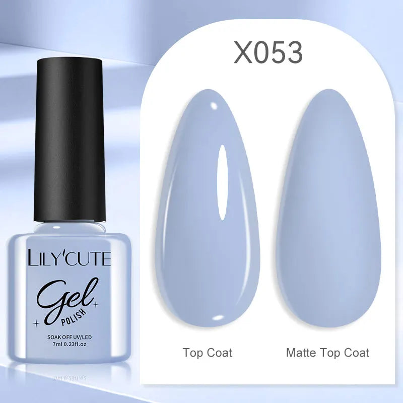 LILYCUTE Spring Summer 7ml Nail Gel Polish Long Lasting 125 Colors Soak Off UV Gel For Women French DIY Nail Art Supply