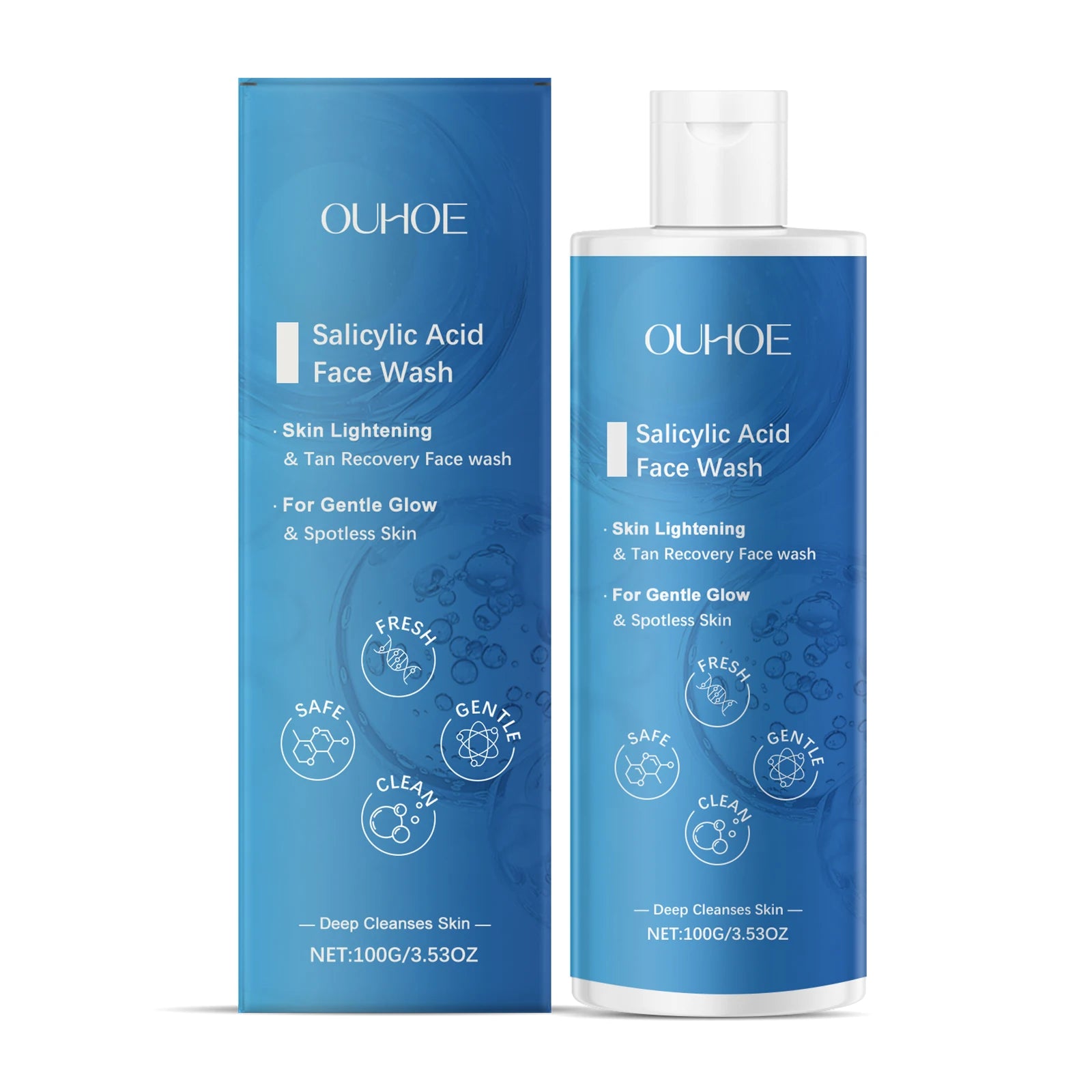 Salicylic Acid Facial Cleanser Acne Treatment Moisturizing Oil Control Skincare Face Wash Cleansing Pore Hydrating Skin Care