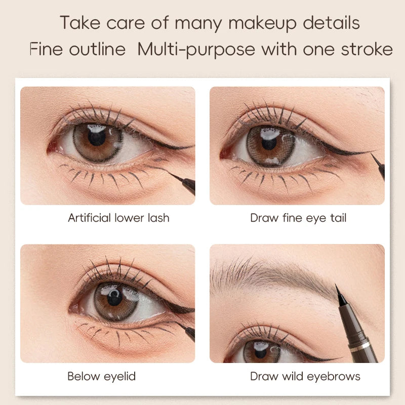Smooth Very Fine Eyeliner Pen Longacting Quickdrying Waterproof Eyeliner Pen Suitable For Beginners Girls Holiday Gifts