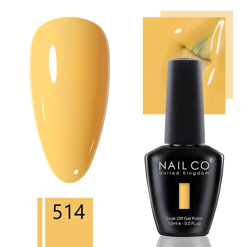 NAILCO 15ml Dark Gel Nail Polish Semi-permanent Varnish Hybrid UV Nails Art Glitter Colors Gel Polish Manicure Enamels For Nails