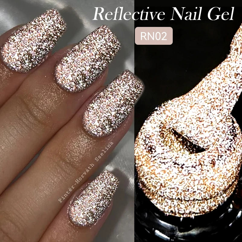 LILYCUTE 7ml 9D Black Crystal Cat Magnetic Gel Nail Polish Laser Silver Glitter Semi Permanent Manicure For Nail Art Gel Varnish