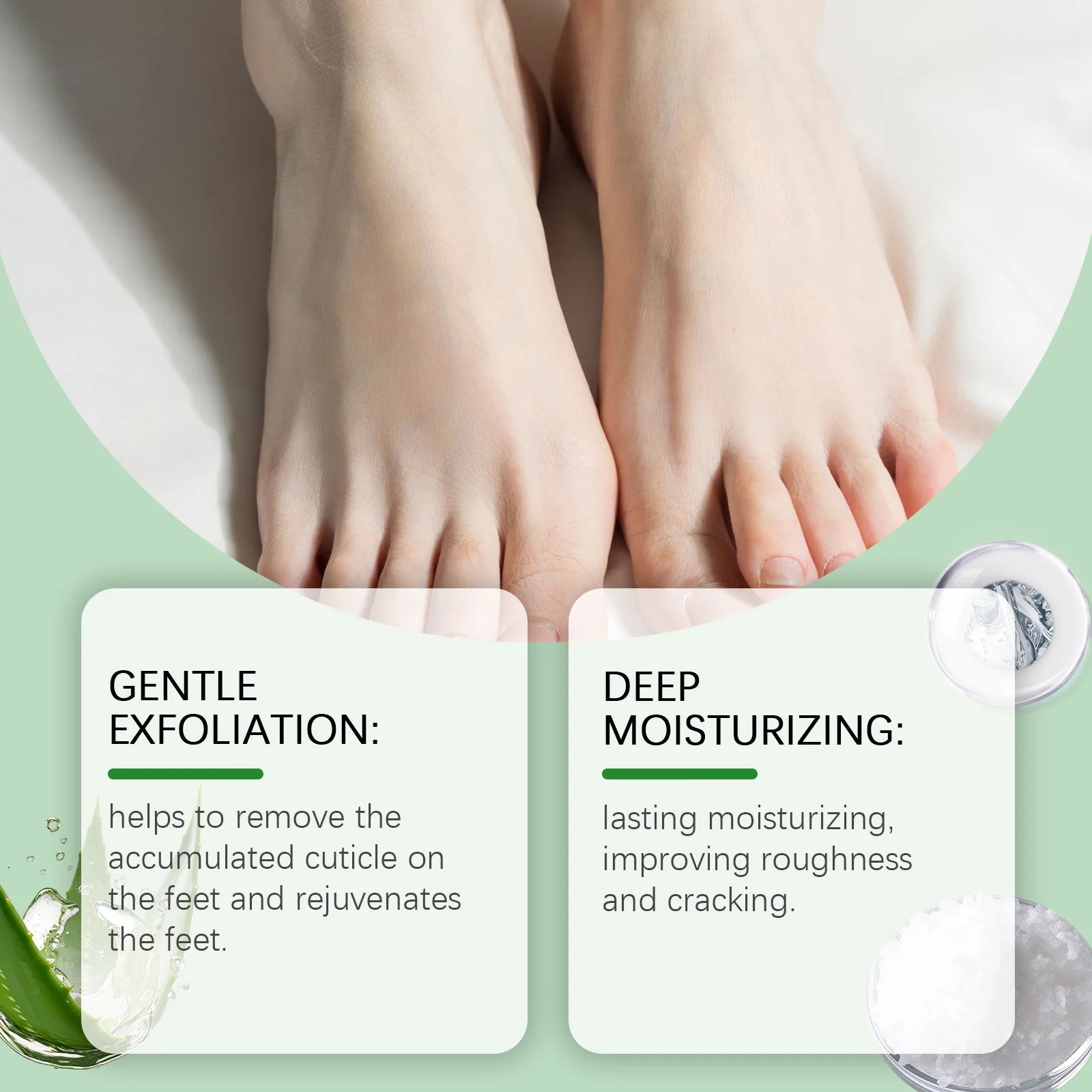 5PCS Coconut Foot Mask Peeling Spa Socks Smooth Dead Skin Remover Anti Crack Exfoliating Moisturizing Sea Salt Foot Patch Spa
