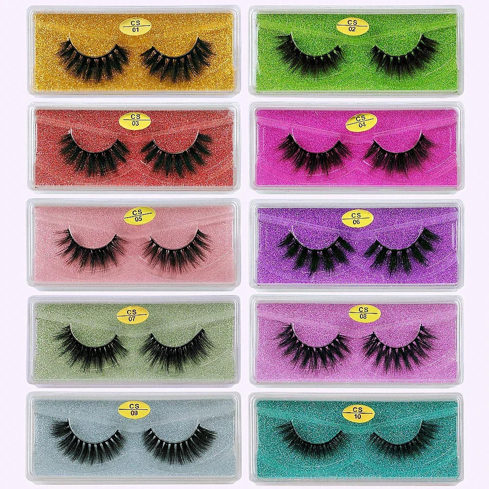 Mink Eyelashes 10 Pairs 3D Mink Lashes Natural False Eyelashes Pack Makeup Fake Eyelashes Bulk