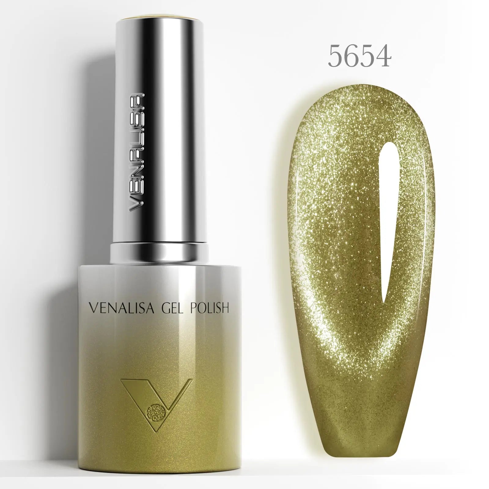 VENALISA 10ml Cat Eye Gel Nail Polish Ultra Sparkle Glitter Gel HEMA FREE TPO FREE Semi Permanent UV LED Soak Off Nail Manicure