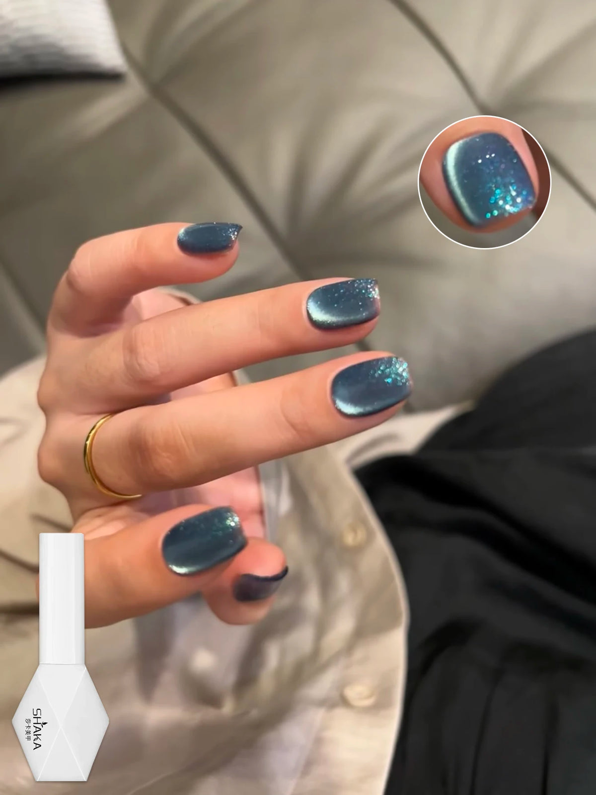 WS 1-24Pcs Internet Celebrity Bestseller Lanxinghe Series Cat Eye Glue Giant Display White Glass Beads Cat Eye Gel Nail Art
