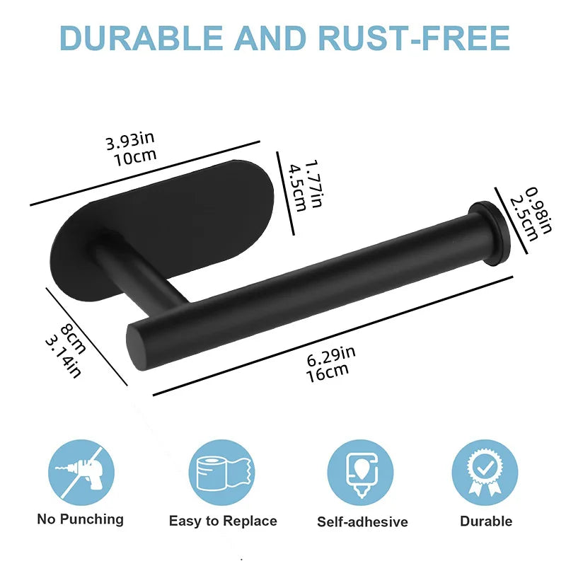 SARIHOSY Stainless Steel Toilet Paper Holder Bathroom Accessories Paper Roll Shelf Towel Rack