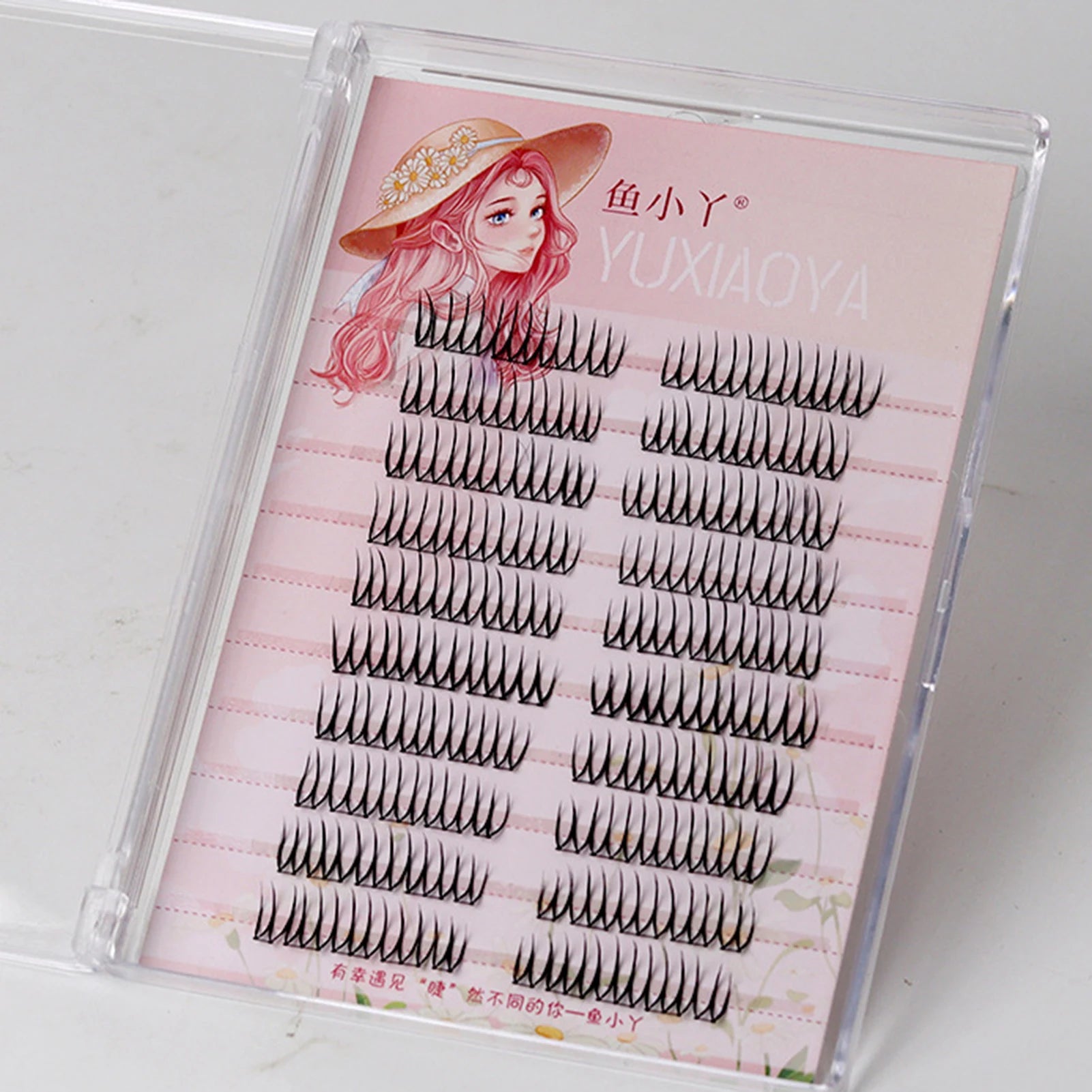 U-shaped Segmented Kpop False Eyelashes Korean Cluster Natural Individual Lash DIY Large Capacity Eyelash Manga Black Stem