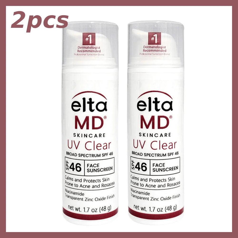 Eltamd 48ml Facial Sunscreen SPF46 UV Sunscreen Anti-Radiation Waterproof&sweatproof Non-greasy for Sensitive and Acne ProneSkin