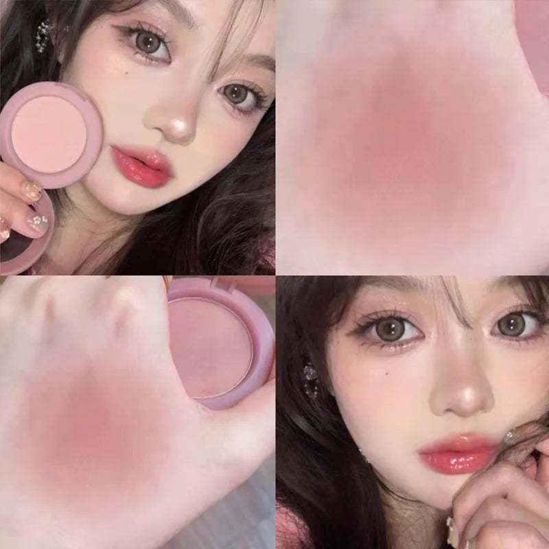 Herorange Serbuk Monokrom Kalis Air Panjang Tahan Lama Plat Peach Orange Kabus Lembut Matte Semulajadi Blush