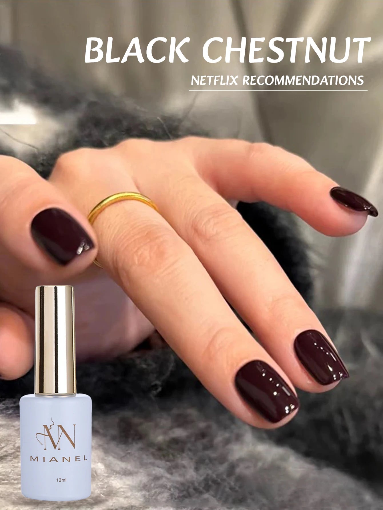 MN 1-12pcs 12ML Winter Popular Gel Nail Polish 2026 Whitening Dark Brown Wine Red Nails Nail Salon Red Nails Valentine Day Nails