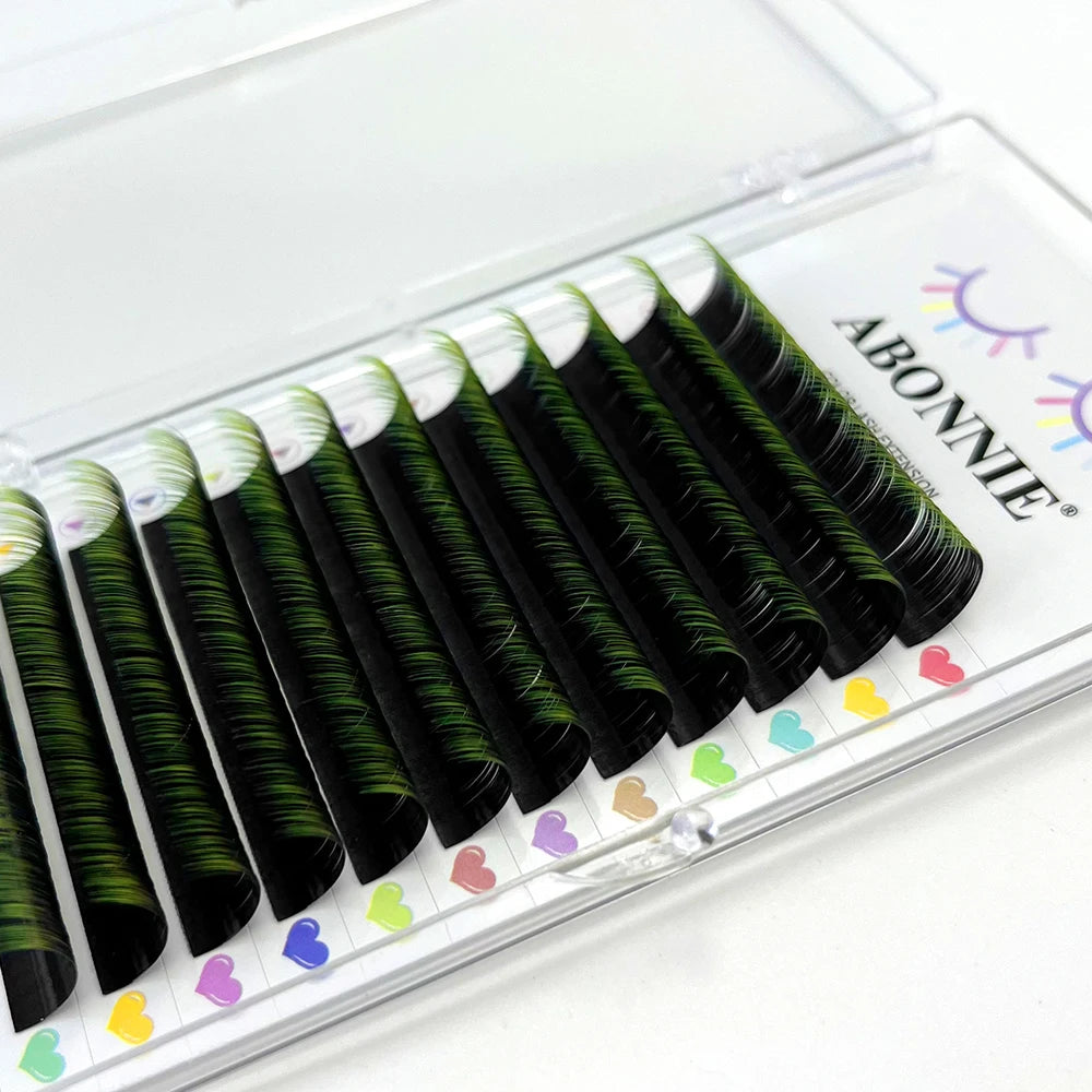 ABONNIE Ombre Colored Classic Volume Eyelash Extensions Handmade Fluffy Colored Lashes Volume Supplies