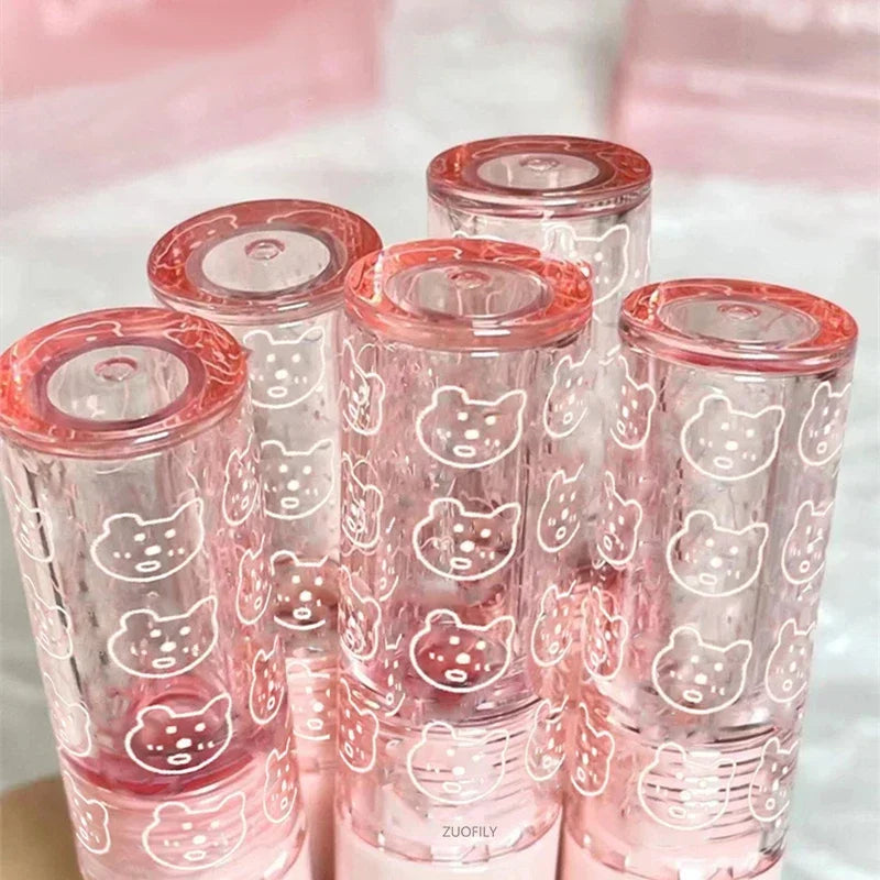 Cherry Pink Mirror Water Lip Gloss Lip Glaze Transparent Glass Lip Oil Waterproof Liquid Lipstick Nude Brown Clear Tint Makeup