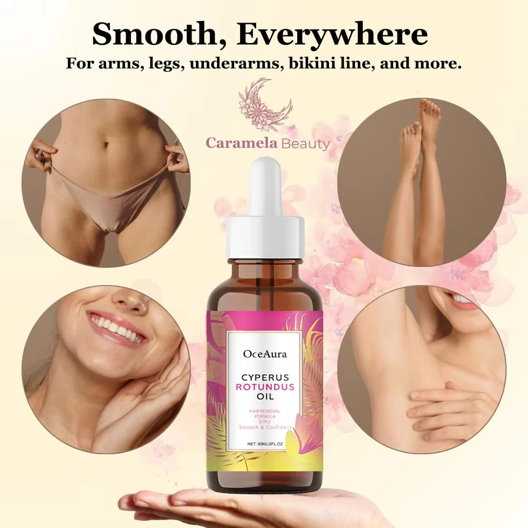 Cyperus Rotundus Oil for Hair Removal Smoothing Soothing Skin Care Moisturizes Armpit Leg Arm Hair Inhibitor Depilatory Oil