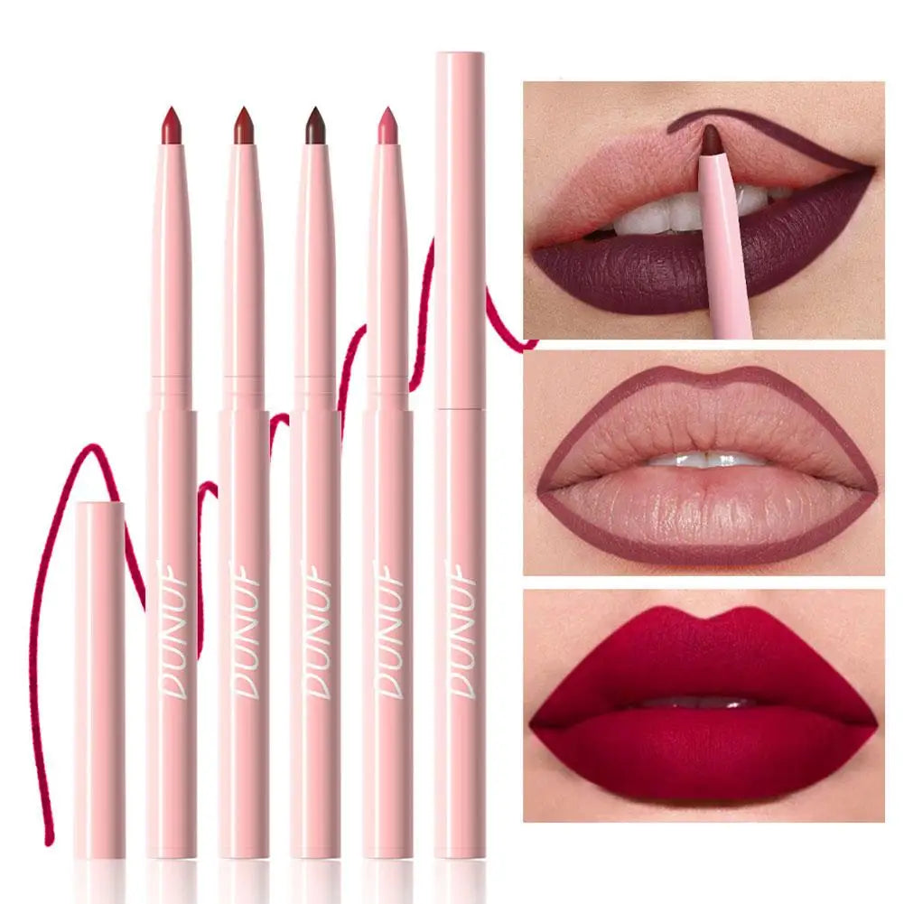 6Pcs Velvet Matte Lip Liner Pencil Set High Pigment Smooth Silky Texture Easy to Color & Define Lip Contours Daily Lip Makeup